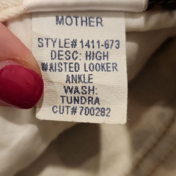 Mother high waisted looke ankle fray jeans size 28, new without tags! - Picture 9 of 15